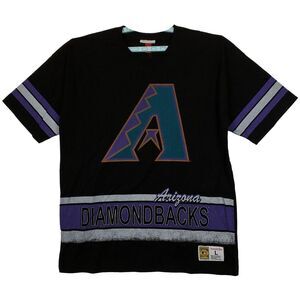 Arizona Diamondbacks Mitchell & Ness MLB Large Shirt Distressed Logo Black NWT
